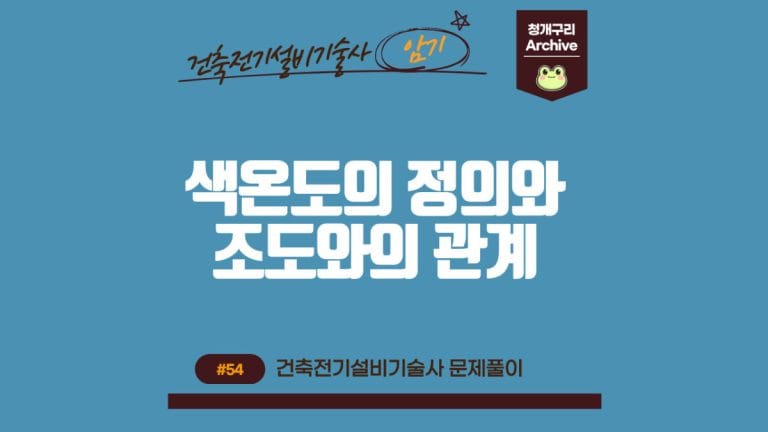 청개구리 Archive 워드프레스 색온도의 정의와 조도와의 관계 포스팅 간판 이미지입니다.